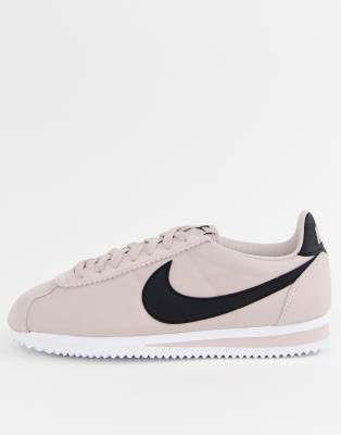 nike cortez trainers in pink nylon