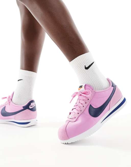 Nike – Cortez TXT SE – Różowo-granatowe buty sportowe
