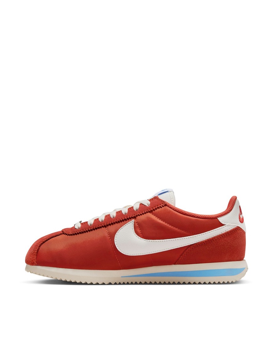 Nike Cortez Txt Sneakers In Red And White