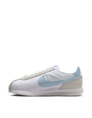 Nike Cortez Txt Sneakers In White And Blue