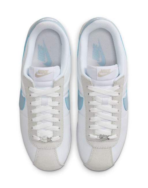 Nike Cortez TXT sneakers in white and blue ASOS