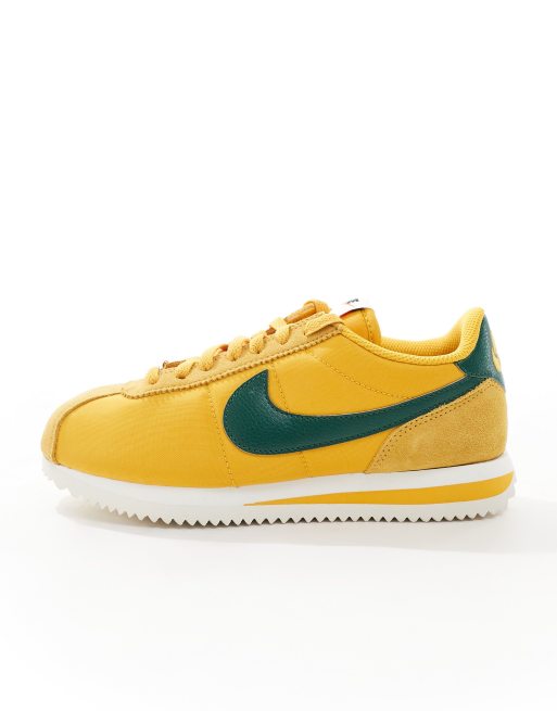 Nike Cortez TXT sneakers in yellow and green ASOS