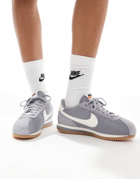 Nike Cortez TXT suede trainers in grey and white - view 1