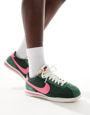Nike Nike Cortez TXT trainers in green and pink