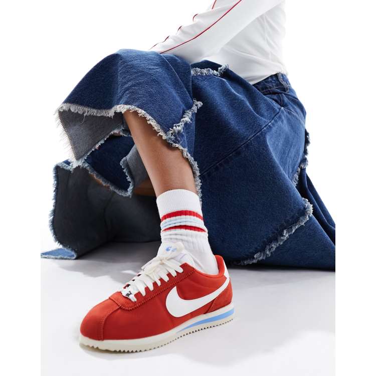 Nike Cortez TXT trainers in red and white