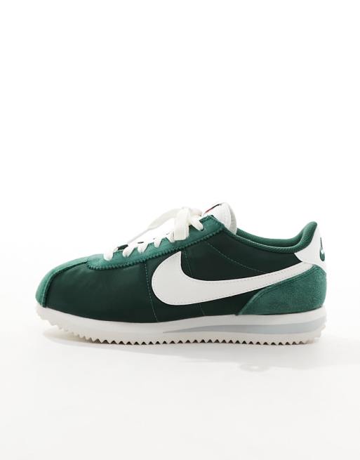 Nike Cortez TXT unisex trainers in fir green and white ASOS