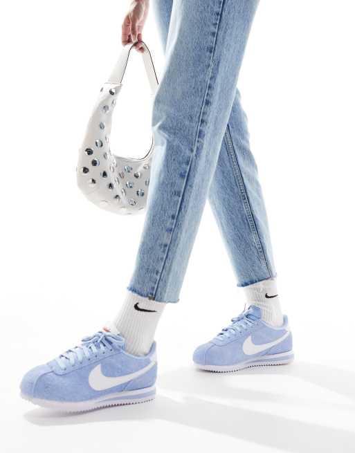 Nike cortez azzurre best sale