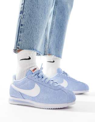 Nike Nike Cortez Vintage trainers in light blue and white