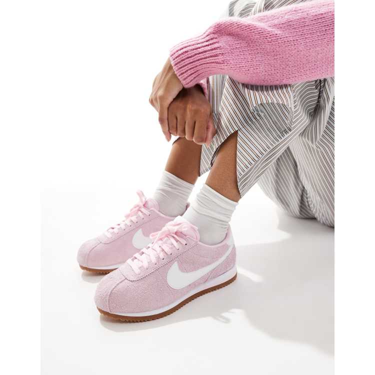 Nike Cortez Vintage trainers in pink and white ASOS
