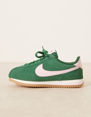 Cortez - Wildleder-Sneaker in Grün und Pink Foam Grün 38.5