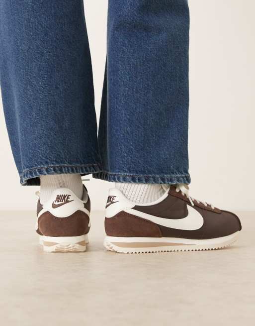 Nike - Cortez - Zapatillas de deporte marrones unisex de nailon, 3 de 5