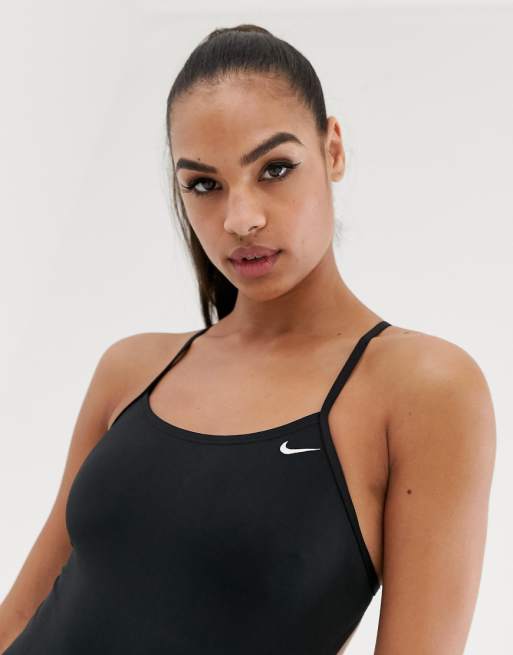 nike - costume da bagno nero con cut-out nike - costume da bagno nero con cut-out