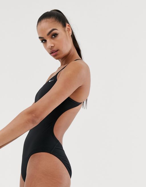 nike - costume da bagno nero con cut-out nike - costume da bagno nero con cut-out