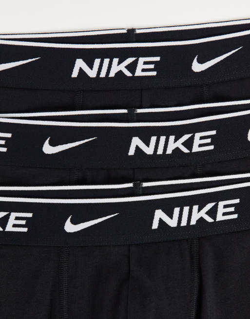Nike cotton stretch 3 pack boxer briefs in black , 3 of 4