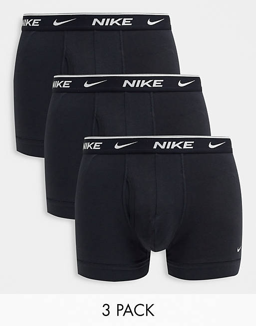 Nike Cotton Stretch 3-pack boxer briefs in black