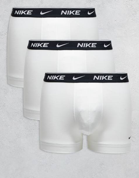 Nike cotton stretch 3 pack boxer briefs in white - view 1