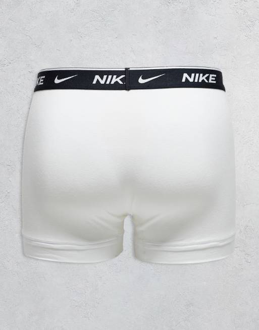 Nike cotton stretch 3 pack boxer briefs in white