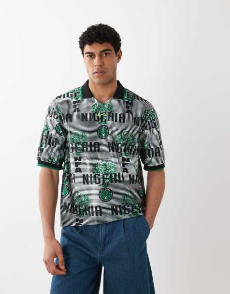 Nike - Coupe du monde 26 - Maillot rétro épais à imprimé Nigeria- Gris - view 1