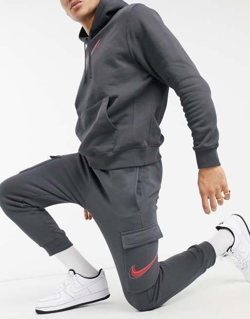 Nike court cargo joggers in dark anthracite