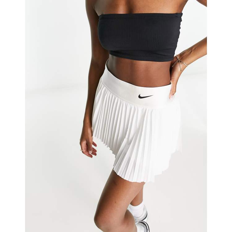 White pleated skirt nike sale