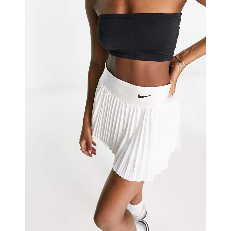 Nike Court Dri-FIT pleated tennis skirt in white | ASOS