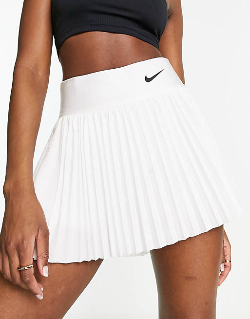 malt hundrede Brudgom Nike Court Dri-FIT Advantage pleated tennis skirt in white | ASOS