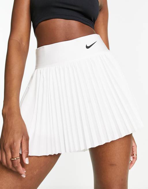 Nike white pleated tennis skirt hotsell