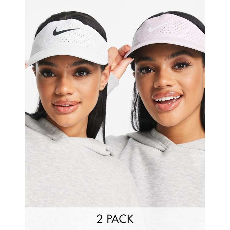 Nike Court Dri FIT Aero Advantage visor in pale pink