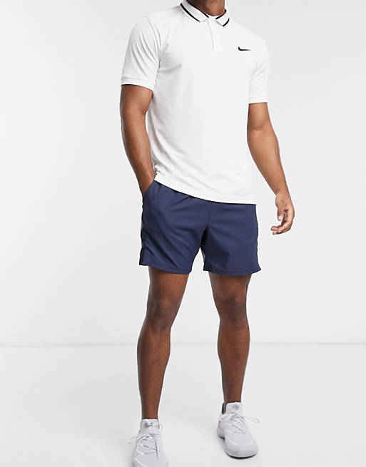 gemakkelijk te kwetsen Adviseur Annoteren Nike Court dri-fit tipped tennis polo shirt in white | ASOS