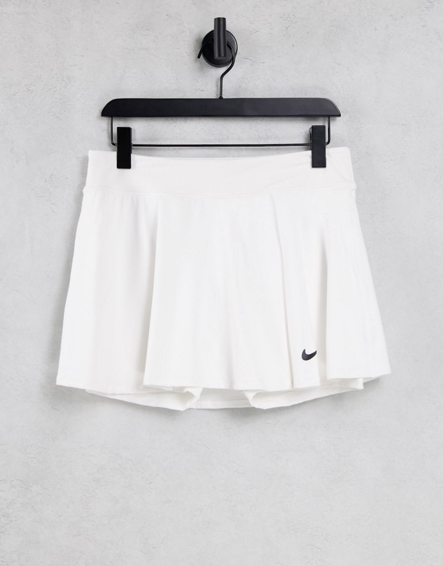 Nike Court Dri-FIT Victory flouncy skirt in white