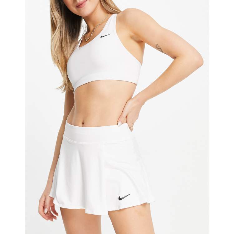 Nike Court Dri-FIT Victory Flouncy tennis skirt in white