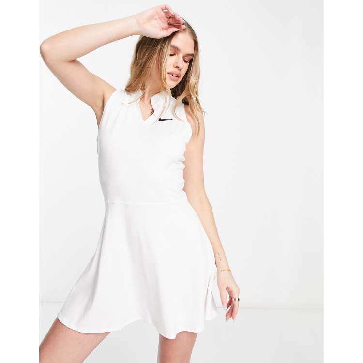 Nike Court Dri-FIT Victory tennis dress in white