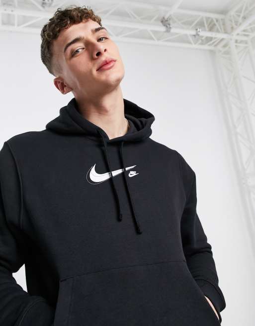 Logo Flex Fleece Hoody, Black