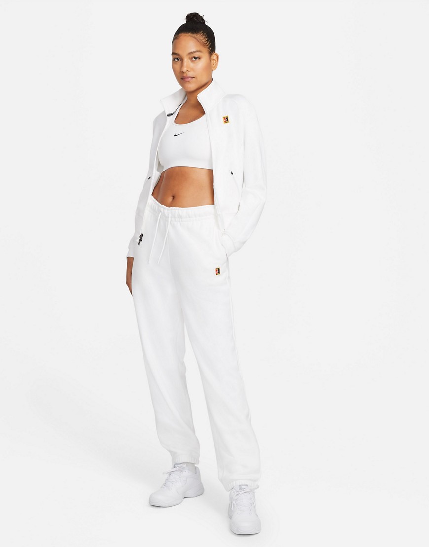 Nike Court Heritage Dri-FIT zip-through jacket in white