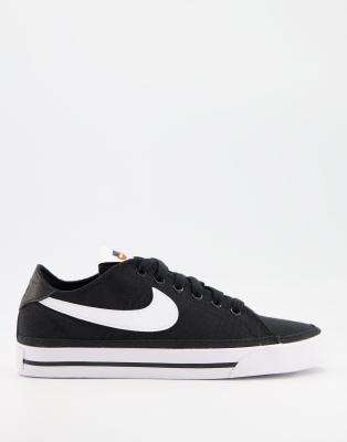 nike black lace up shoes