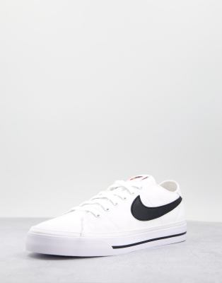 Nike Court Legacy Canvas sneakers in white/black