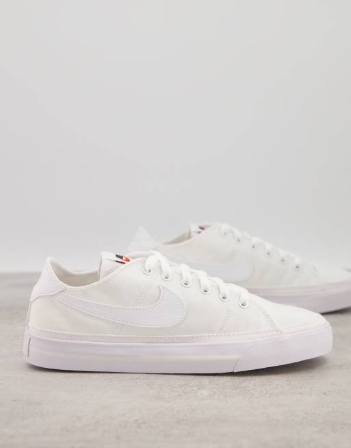 Nike white hot sale canvas