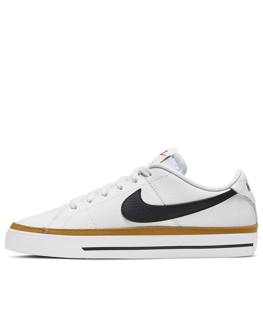 Nike Court Legacy leather sneakers in white/black