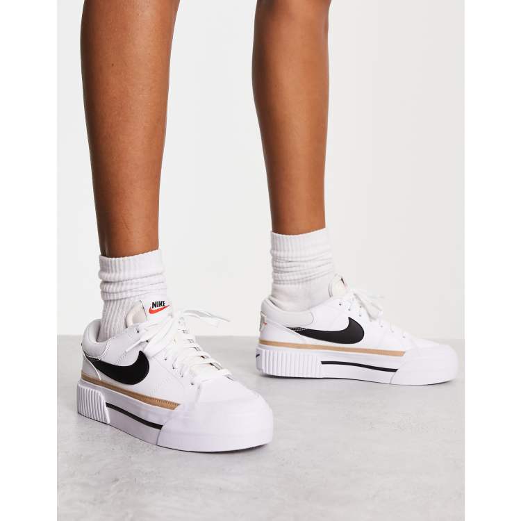 White and orange outlet nike high tops