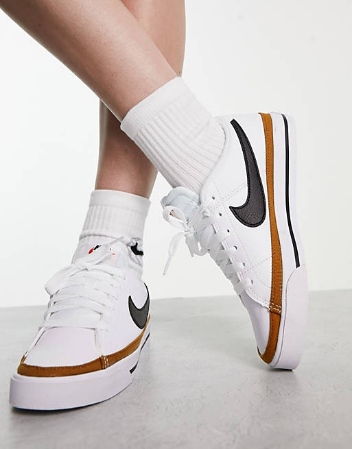 Nike Court Legacy sneakers in white and black | ASOS
