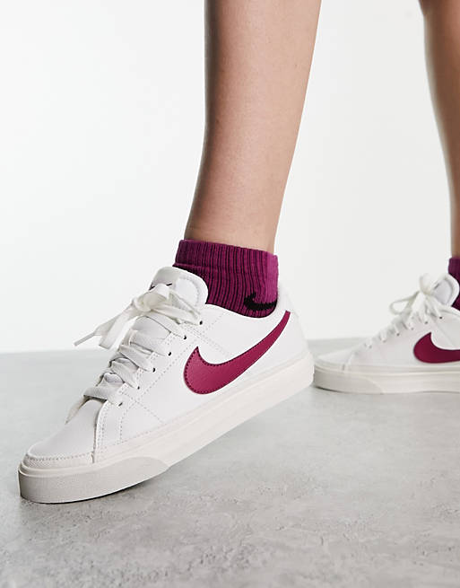 Nike Court Legacy sneakers in white and pink | ASOS