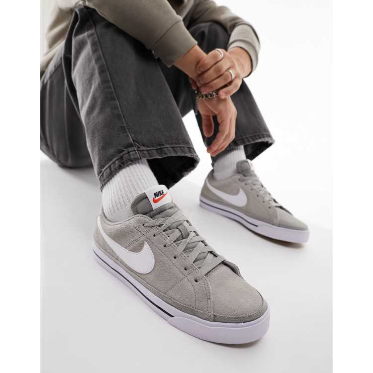 Nike white clearance suede sneakers