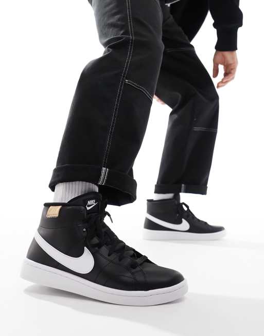 Nike Court Royale 2 Mid Sneakers in Black and White