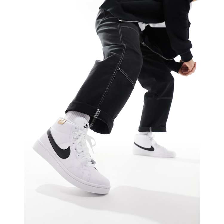 Nike Court Royale 2 Mid sneakers in white and black ASOS