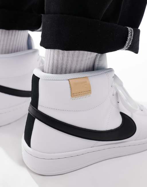 Nike Court Royale 2 Mid sneakers in white and black