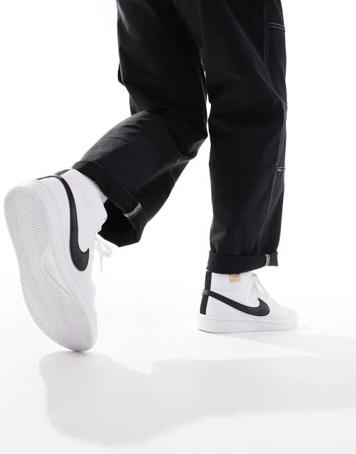 Nike Court Royale 2 Mid sneakers in white and black