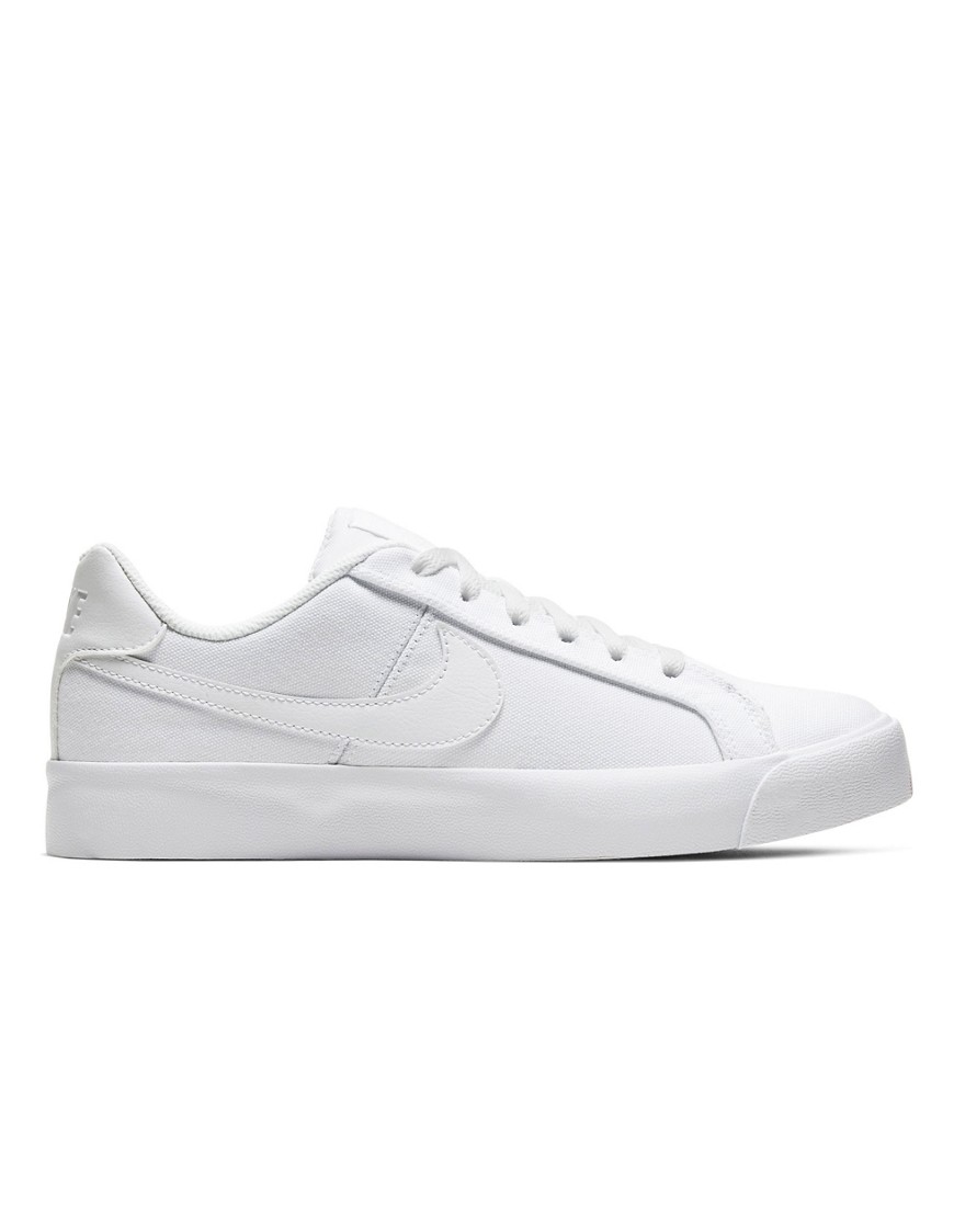 Nike Court Royale AC canvas sneakers in triple white