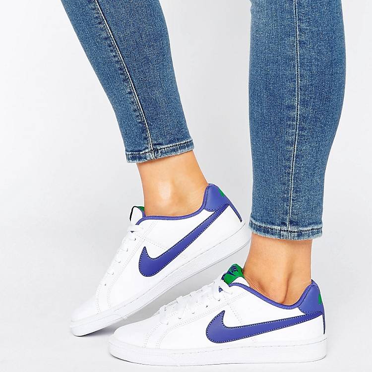 doorgaan interferentie hybride Nike Court Royale Trainers In White And Blue | ASOS