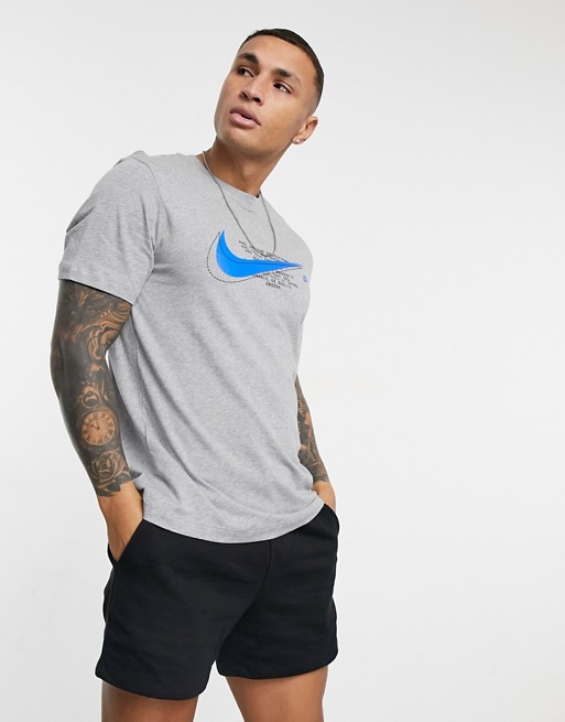 Nike court t-shirt in grey heather