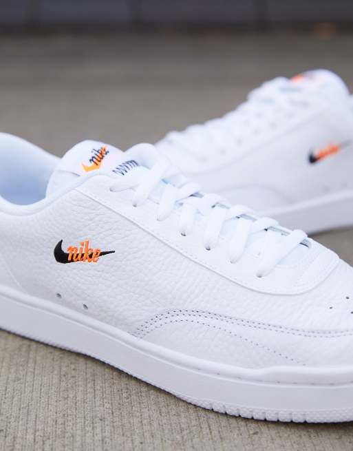 Nike Court Vintage Baskets en cuir de qualit sup rieure Blanc